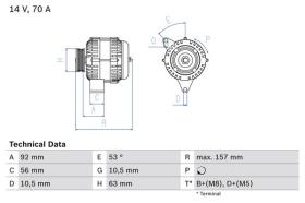 BOSCH 0986039760 - ALTERNADOR INTERCAMBIO CITROEN PEUGEOT