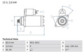 BOSCH 0986021220 - MOTOR DE ARRANQUE