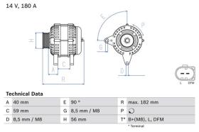 BOSCH 0986045340 - ALTERNADOR INTERCAMBIO 14V 140AH VOLKSWAGEN TOURAN