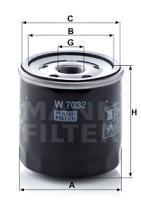 MANN W7032 - [*]FILTRO ACEITE
