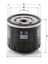 MANN W79 - [*]FILTRO ACEITE