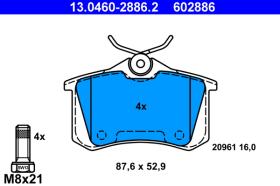 ATE 602886 - PASTILLA FRENO VW GOLF IV(1J1)(1997