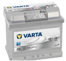 VARTA C6 - BATERIA 12V 52AH 520A +D 207X175X17