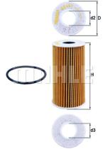 MAHLE OX441D - ELEMENTOS FILTRANTES DE ACEITE