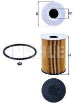 MAHLE OX787D - ELEMENTOS FILTRANTES DE ACEITE