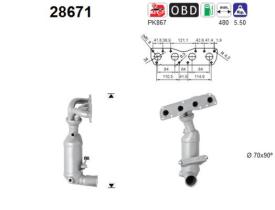 AS 28671 - CATALIZADOR PEUGEOT 207 1.6I 16V