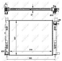 NRF 58444 - RADIADOR DE AGUA RENAULT CLIO 12->