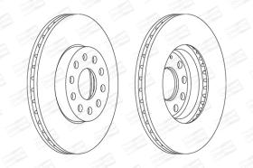 CHAMPION 562235CH - DISCO FRENO DELANTERO SEAT AUDI VAG