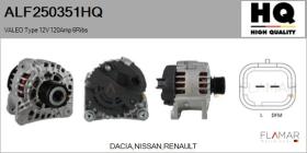 FLAMAR ALF250351HQ - ALT NUEVO VALEO TYPE 12V 120AMP PFR6